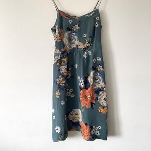 Anthropologie Silk Floral Slip Dress